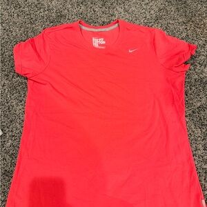 Nike Women's Short Sleeve Crew Tee in Coral Red